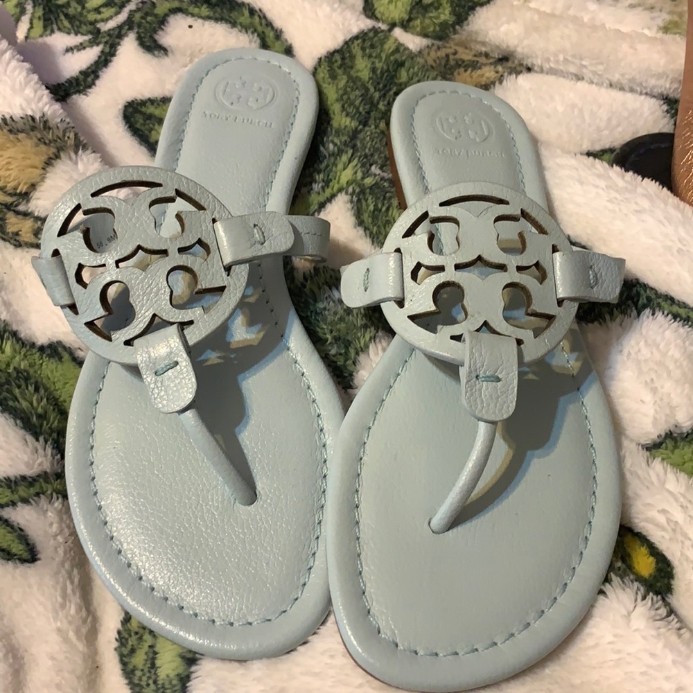 New Tory Burch baby blue Millers